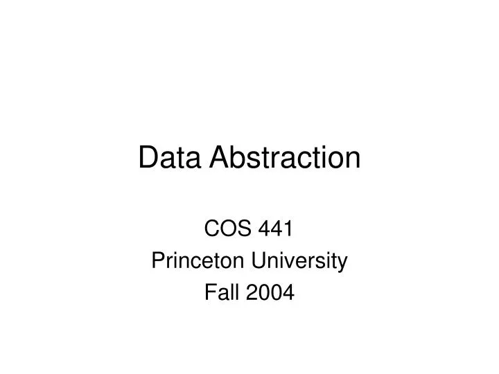 data abstraction