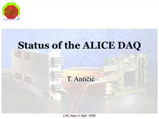 Status of the ALICE DAQ