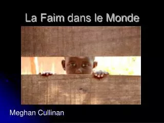 la faim dans le monde