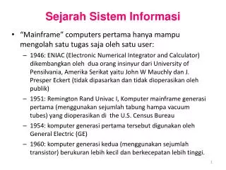 sejarah sistem informasi