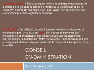 conseil d administration
