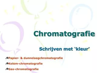 chromatografie