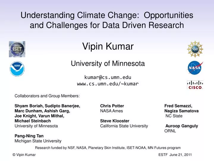understanding climate change opportunities and challenges for data driven research