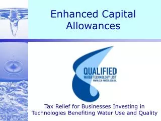 Enhanced Capital Allowances