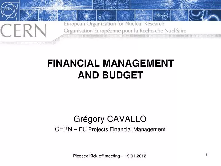 financial management and budget