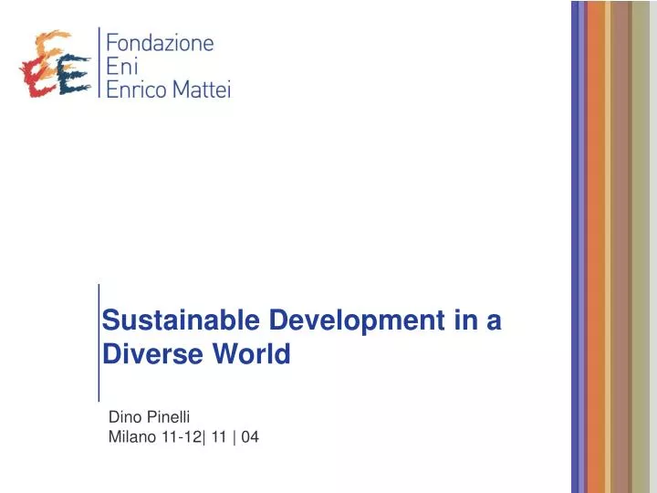 sustainable development in a diverse world