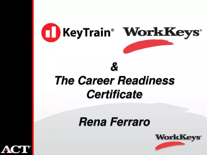 the career readiness certificate rena ferraro
