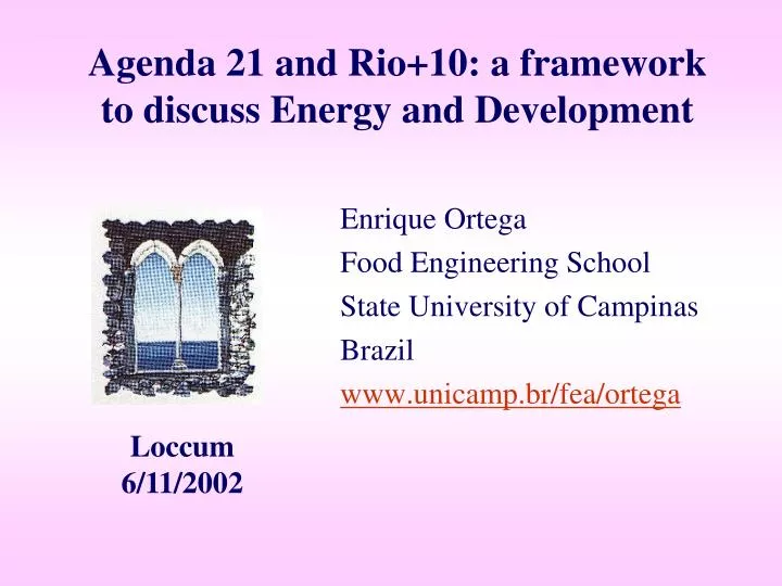 agenda 21 and rio 10 a framework to discuss energy and development