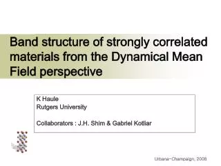 Band structure of strongly correlated materials from the Dynamical Mean Field perspective