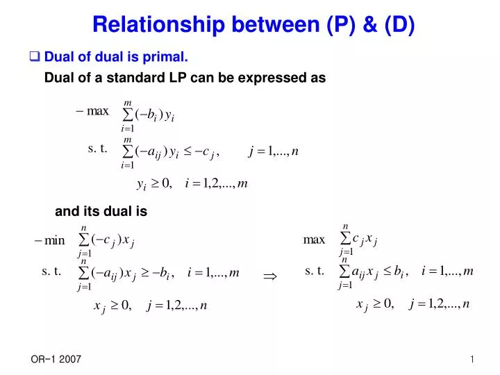 relationship between p d