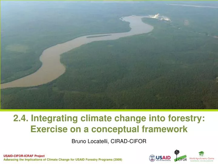 2 4 integrating climate change into forestry exercise on a conceptual framework