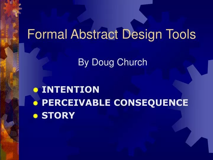 formal abstract design tools
