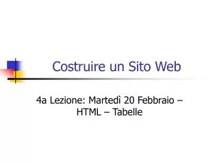 costruire un sito web