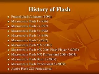 History of Flash