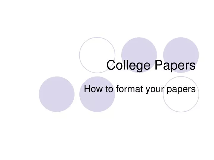 college papers
