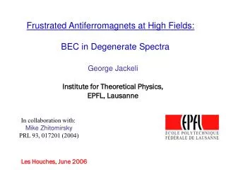 Frustrated Antiferromagnets at High Fields: BEC in Degenerate Spectra