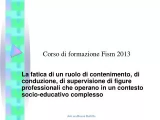corso di formazione fism 2013