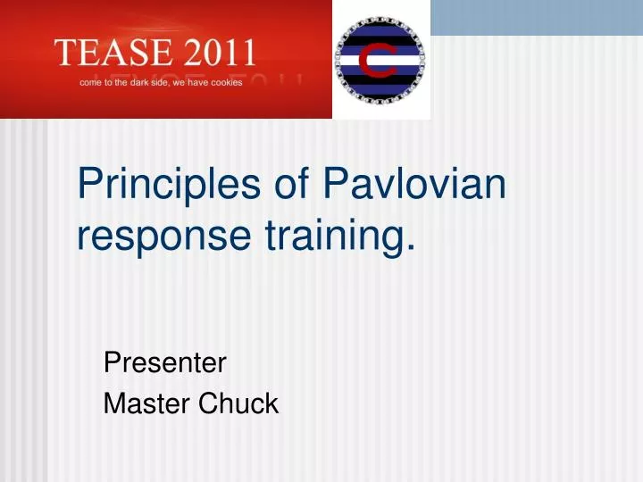 principles of pavlovian response training