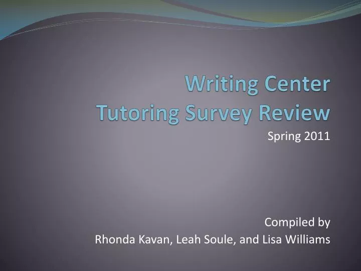 writing center tutoring survey review
