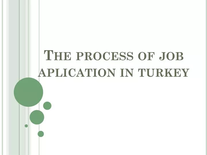 the process of job aplicat on n turkey