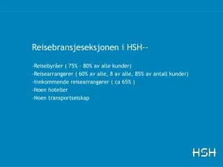 reisebransjeseksjonen i hsh