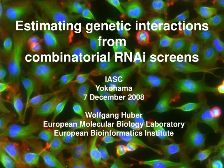 estimating genetic interactions from combinatorial rnai screens