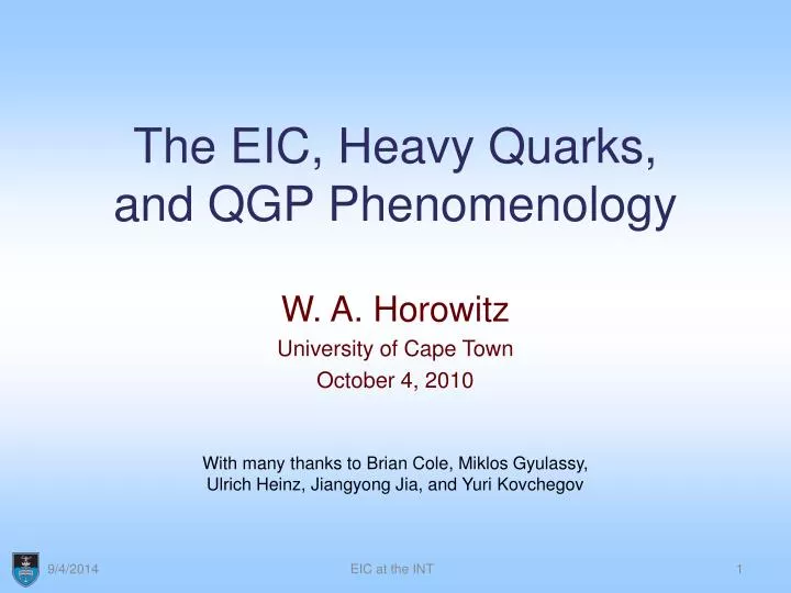 the eic heavy quarks and qgp phenomenology
