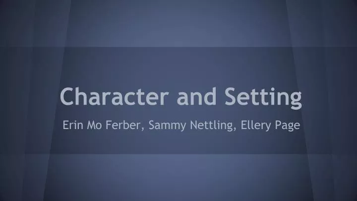 character and setting