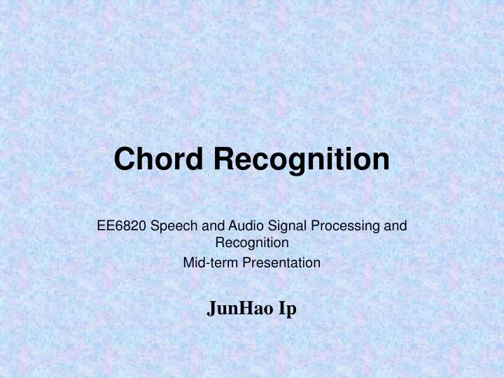 chord recognition