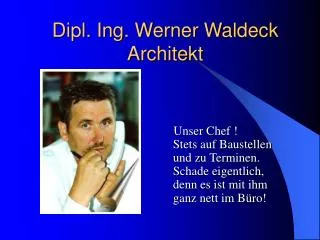 dipl ing werner waldeck architekt