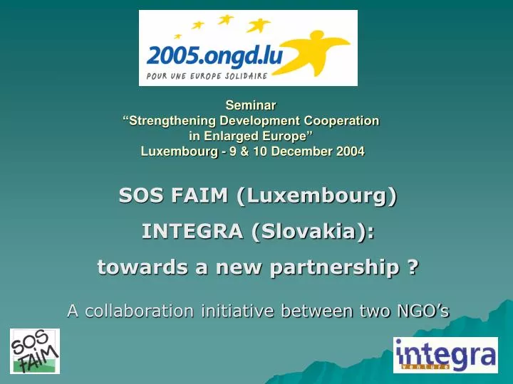 seminar strengthening development cooperation in enlarged europe luxembourg 9 10 december 2004
