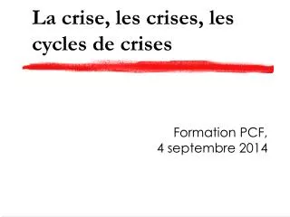la crise les crises les cycles de crises