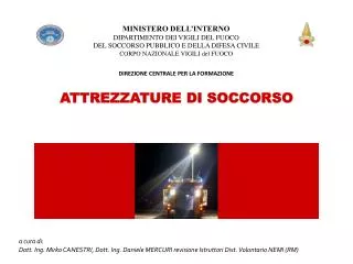 attrezzature di soccorso corso di formazione a vigile permanente