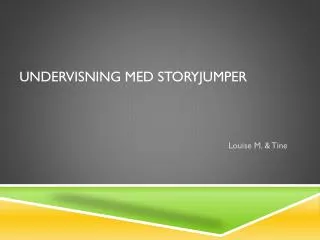 undervisning med storyjumper