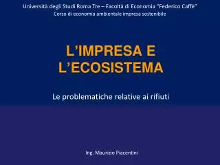 l impresa e l ecosistema