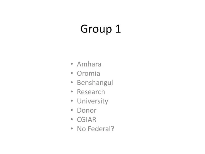 group 1