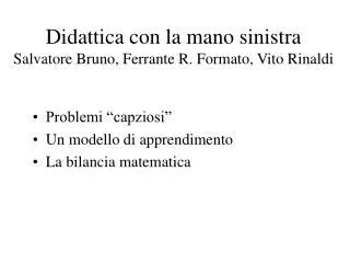 didattica con la mano sinistra salvatore bruno ferrante r formato vito rinaldi