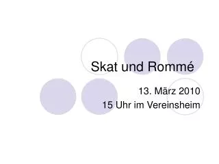 skat und romm