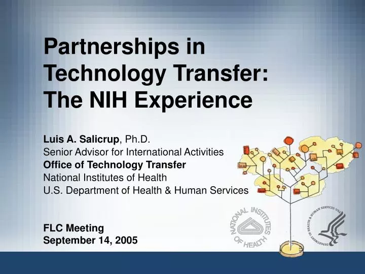 partnerships in technology transfer the nih experience