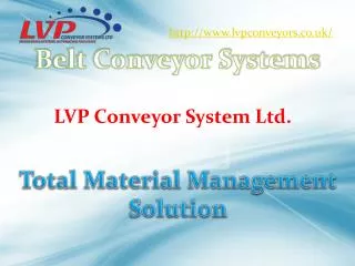 Conveyor Systems | Advance and Complete Product Handling Sol