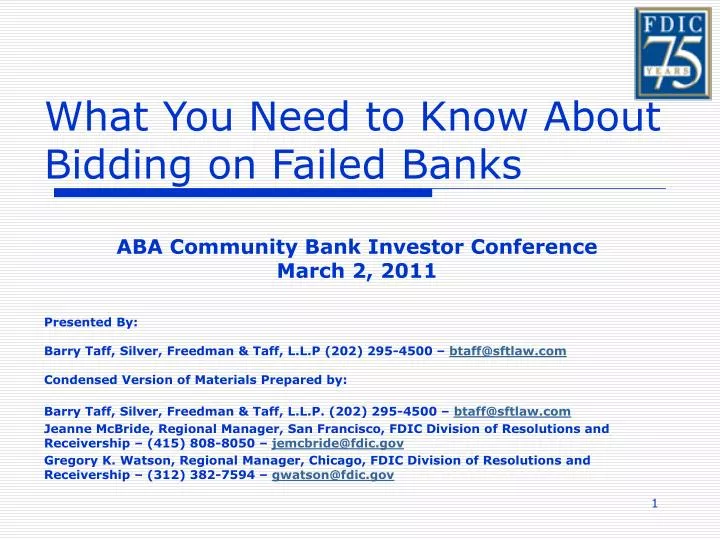 what you need to know about bidding on failed banks