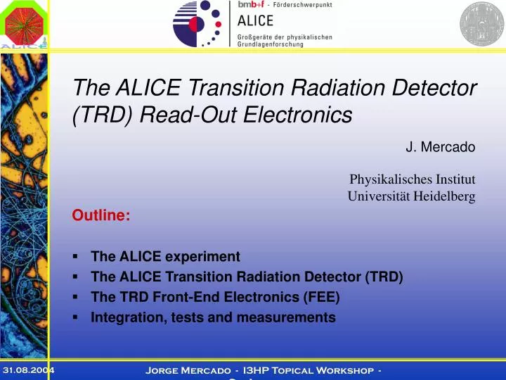 t he alice transition radiation detector trd read out electronics