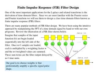 Finite Impulse Response (FIR) Filter Design