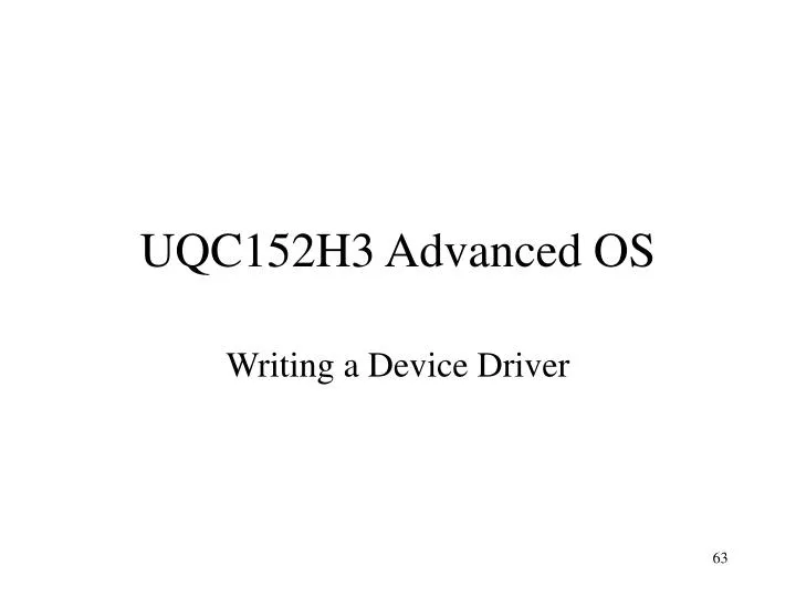 uqc152h3 advanced os