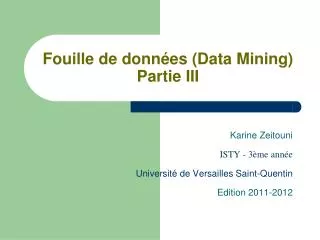 fouille de donn es data mining partie iii