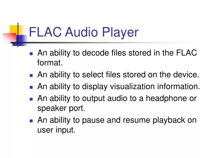 flac audio player