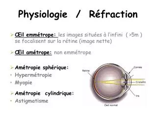 Physiologie / Réfraction