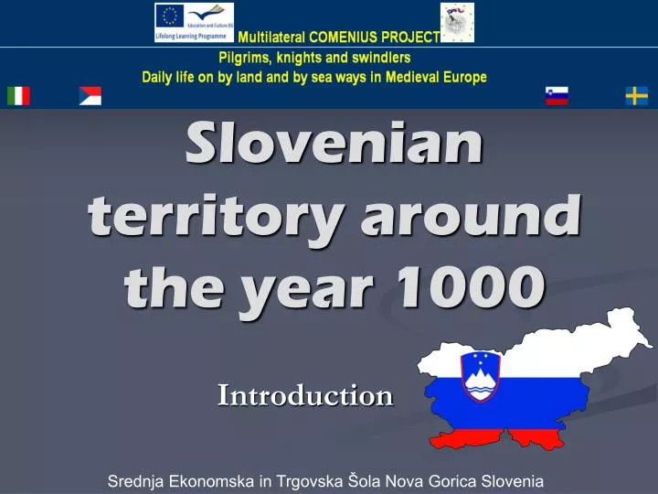 slovenian territory around the year 1000