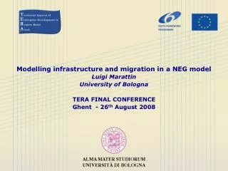 Modelling infrastructure and migration in a NEG model Luigi Marattin University of Bologna