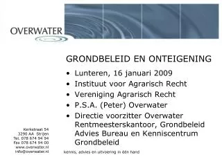 grondbeleid en onteigening